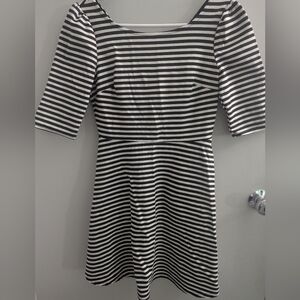 Striped Black and White Dress